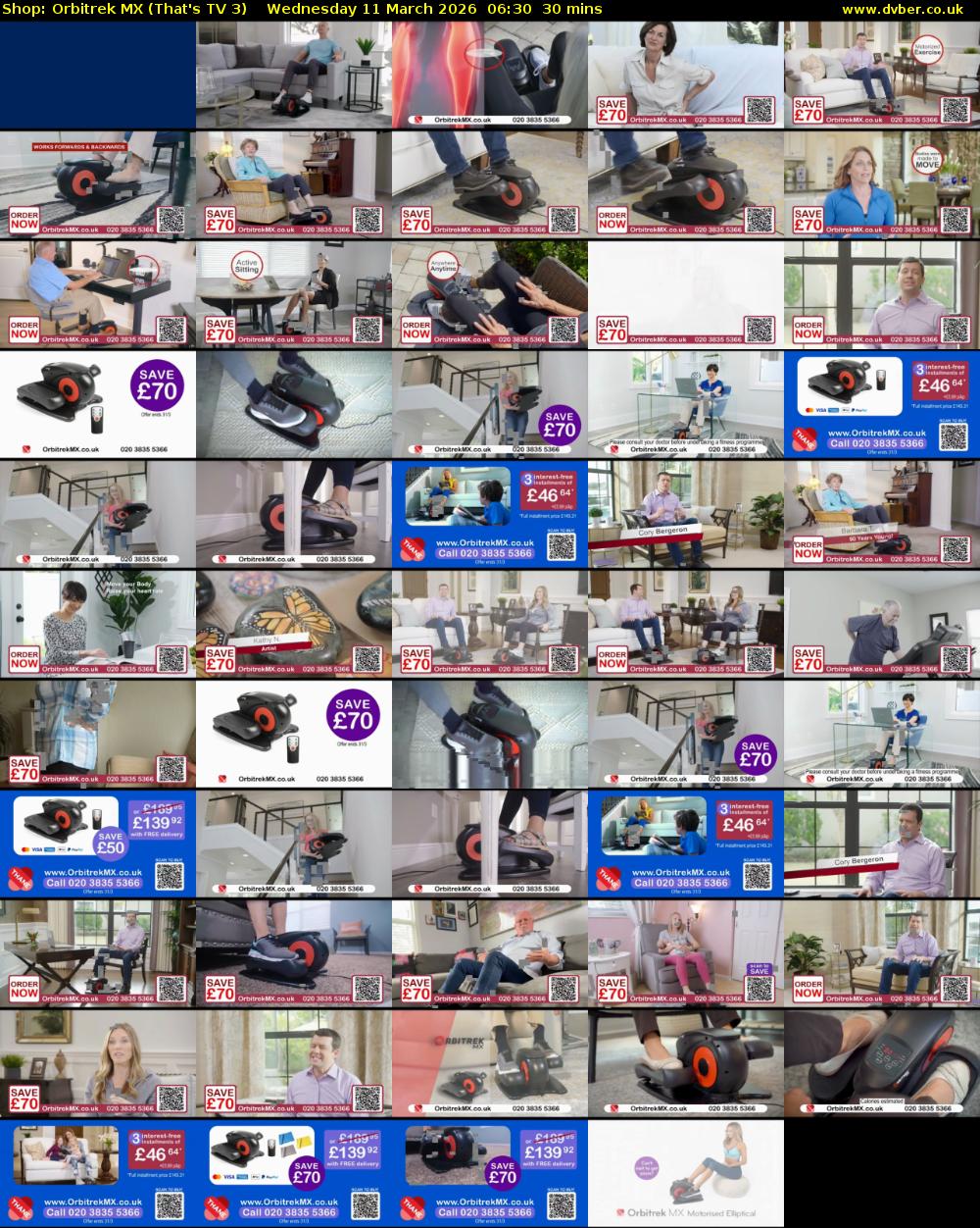 Shop: Orbitrek MX (That's TV 3) Wednesday 11 March 2026 06:30 - 07:00