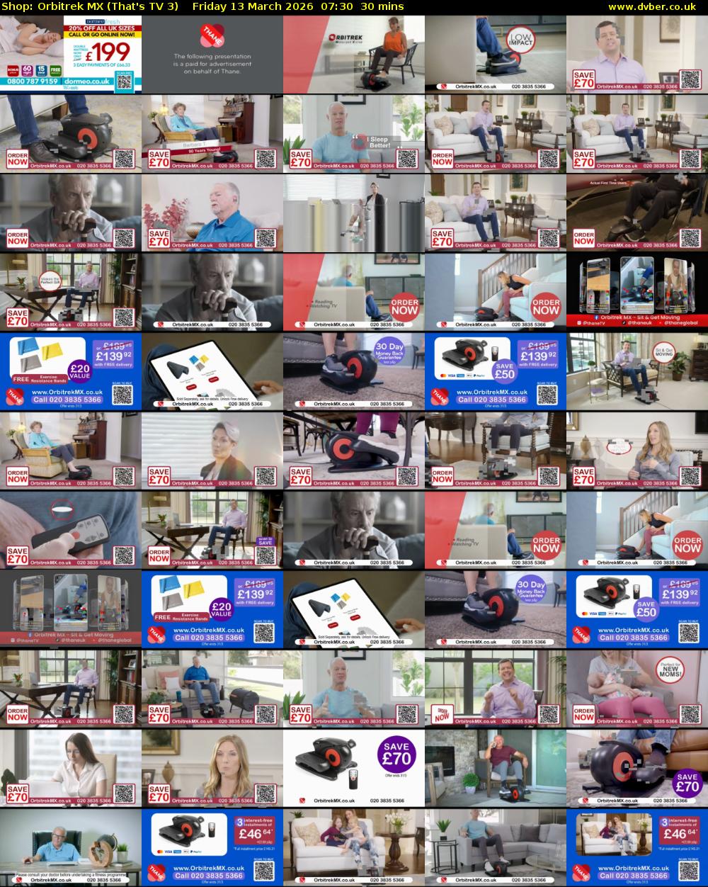 Shop: Orbitrek MX (That's TV 3) Friday 13 March 2026 07:30 - 08:00