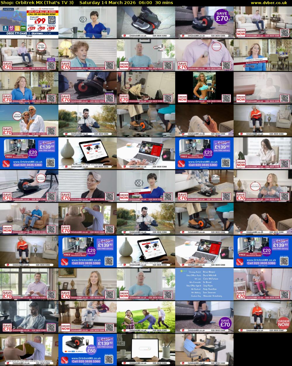 Shop: Orbitrek MX (That's TV 3) Saturday 14 March 2026 06:00 - 06:30