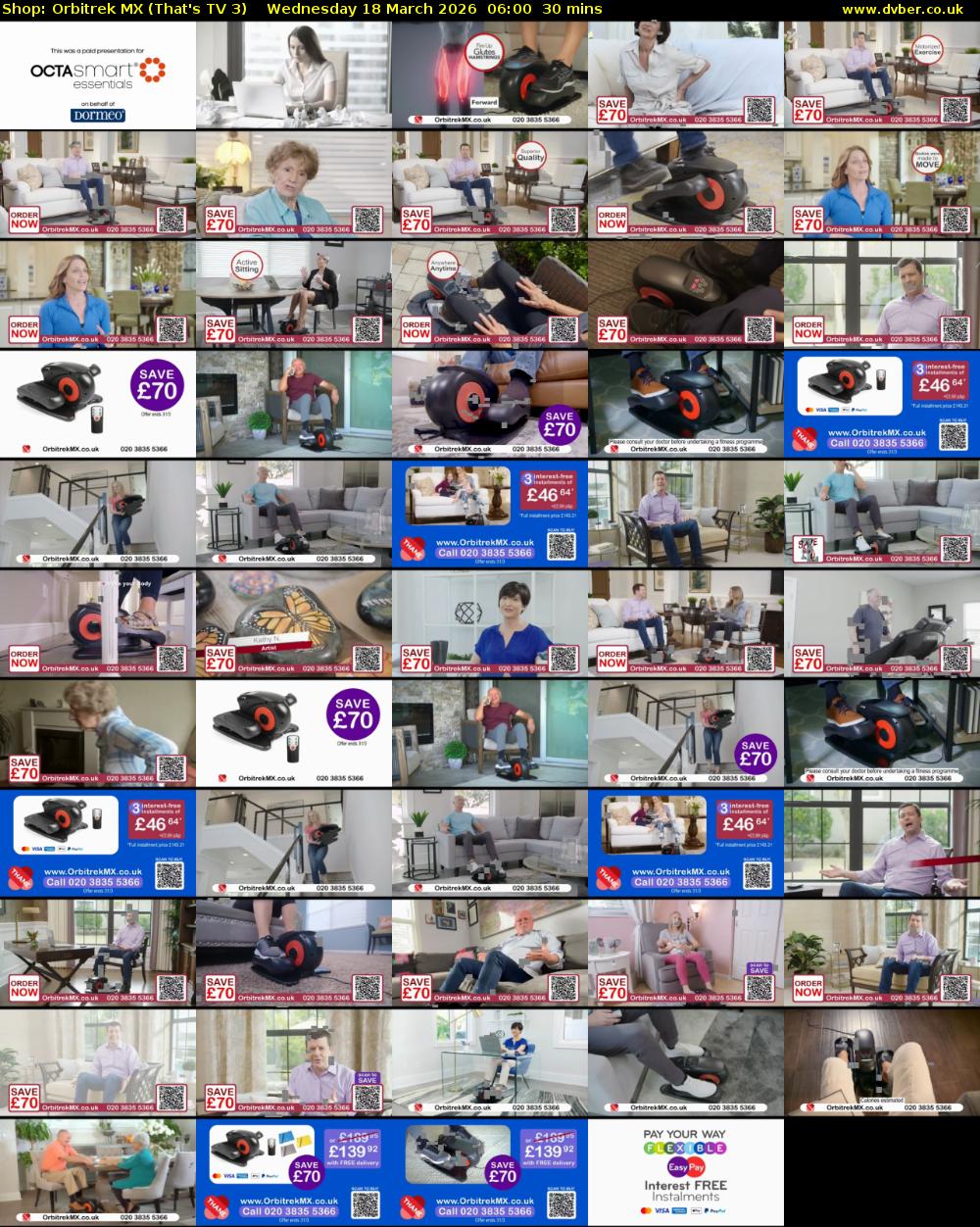 Shop: Orbitrek MX (That's TV 3) Wednesday 18 March 2026 06:00 - 06:30