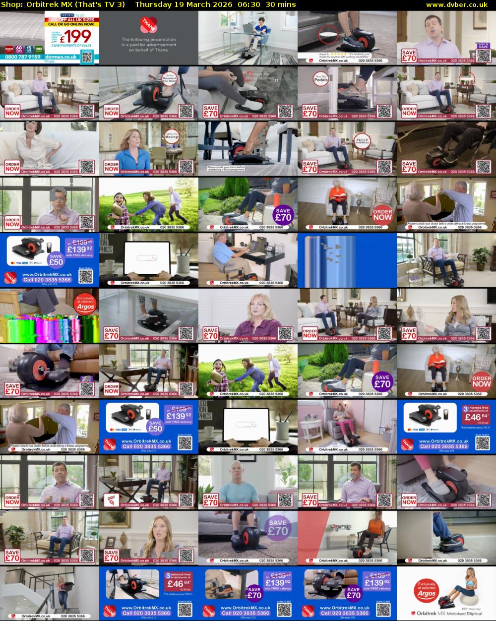 Shop: Orbitrek MX (That's TV 3) Thursday 19 March 2026 06:30 - 07:00