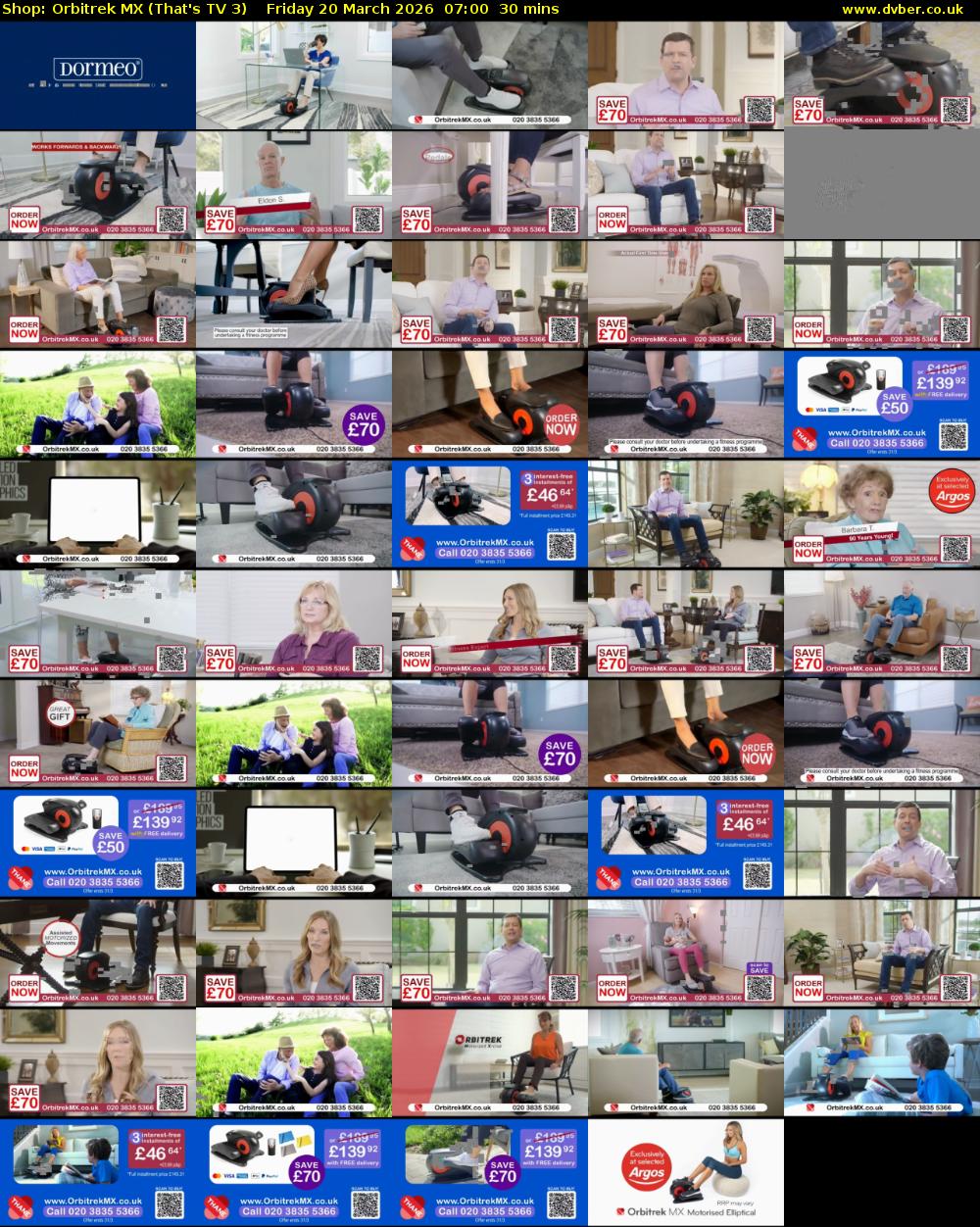 Shop: Orbitrek MX (That's TV 3) Friday 20 March 2026 07:00 - 07:30