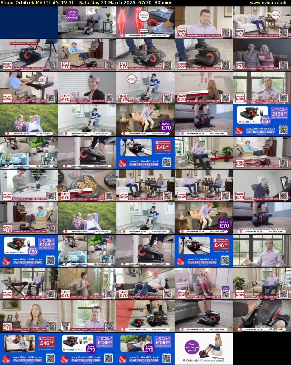 Shop: Orbitrek MX (That's TV 3) Saturday 21 March 2026 07:30 - 08:00