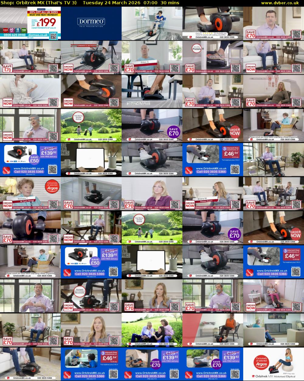 Shop: Orbitrek MX (That's TV 3) Tuesday 24 March 2026 07:00 - 07:30