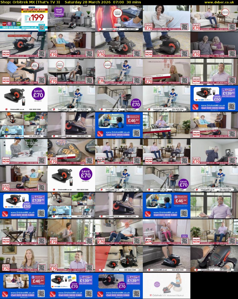 Shop: Orbitrek MX (That's TV 3) Saturday 28 March 2026 07:00 - 07:30