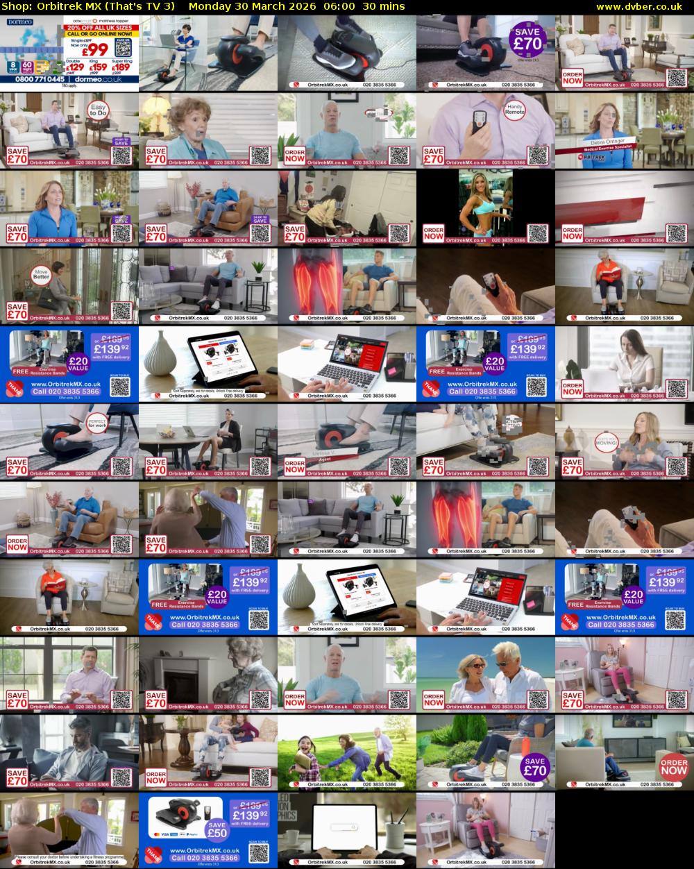 Shop: Orbitrek MX (That's TV 3) Monday 30 March 2026 06:00 - 06:30