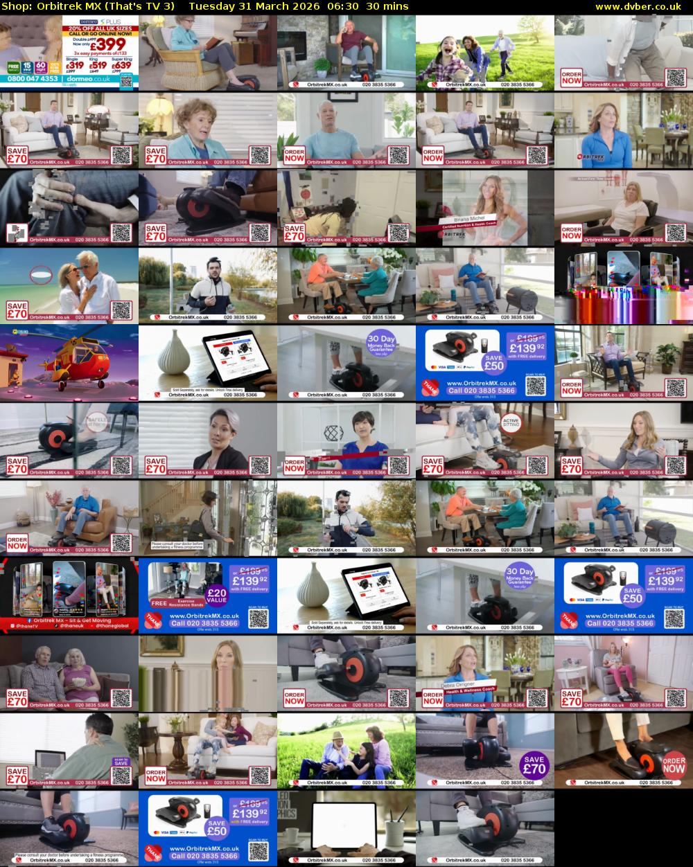 Shop: Orbitrek MX (That's TV 3) Tuesday 31 March 2026 06:30 - 07:00