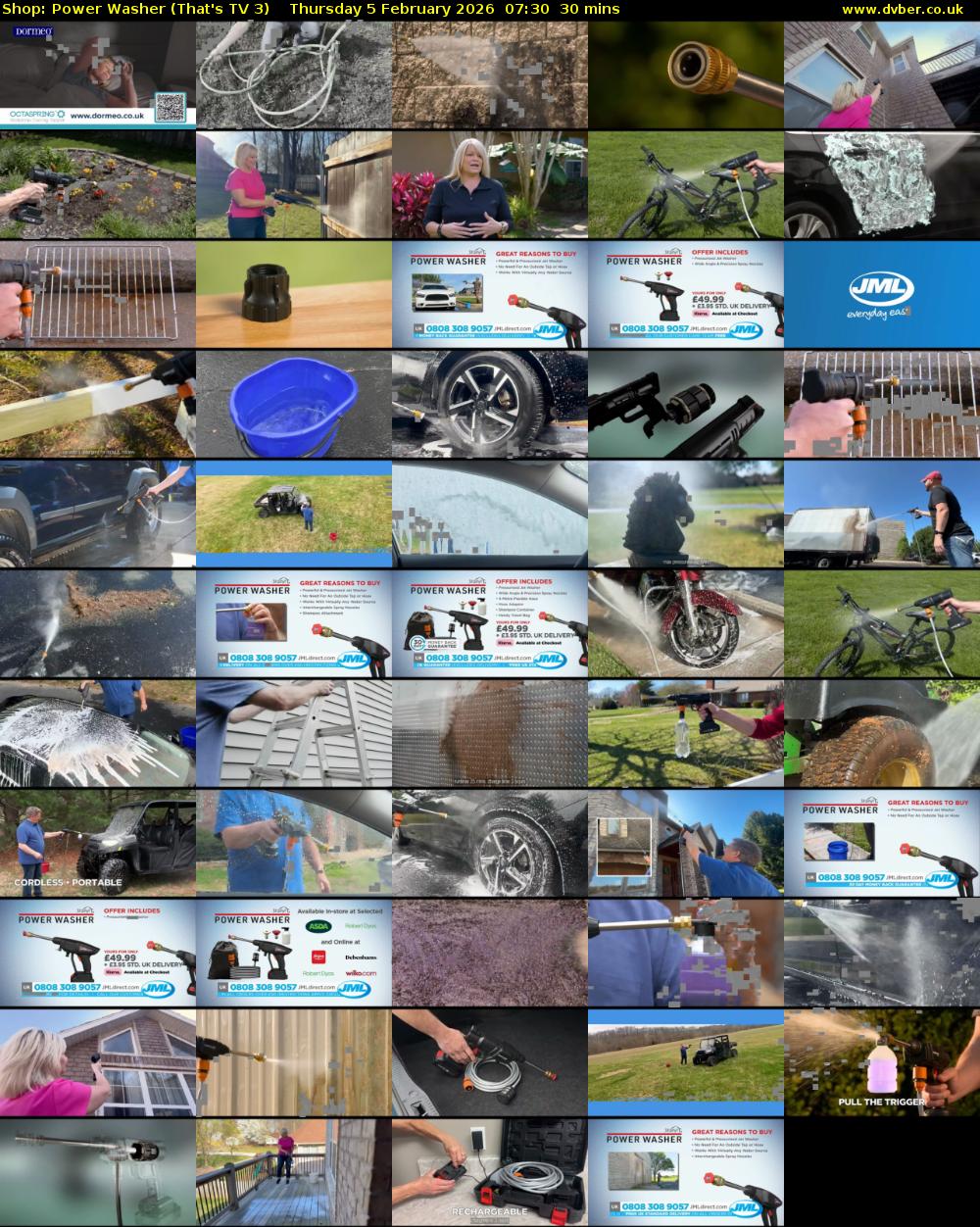 Shop: Power Washer (That's TV 3) Thursday 5 February 2026 07:30 - 08:00