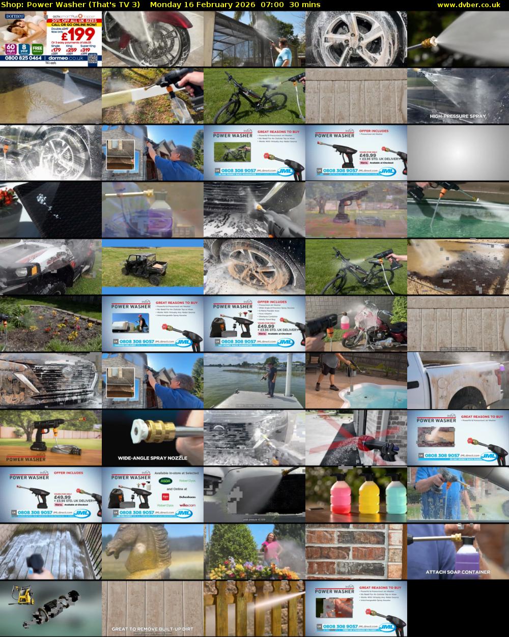 Shop: Power Washer (That's TV 3) Monday 16 February 2026 07:00 - 07:30