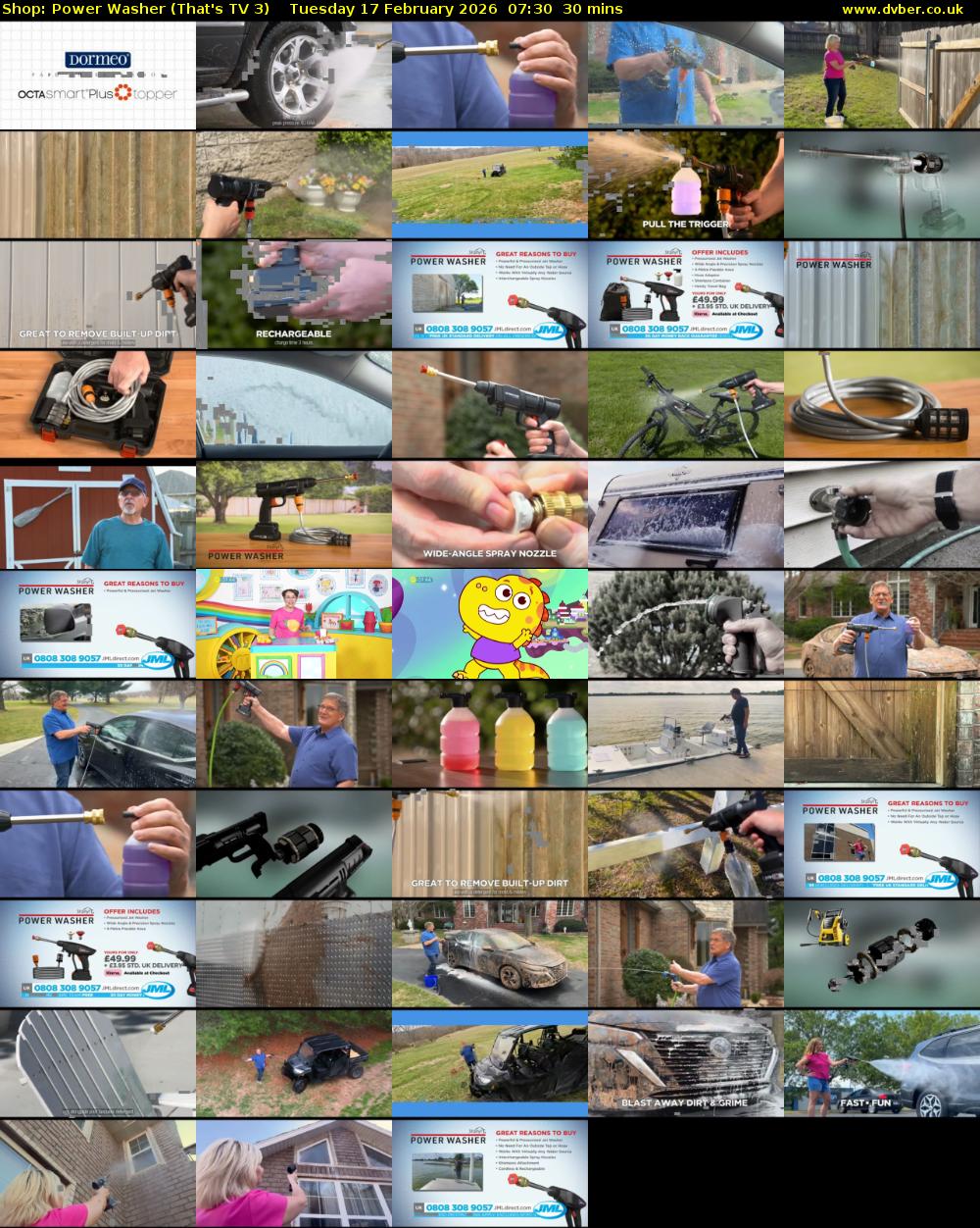 Shop: Power Washer (That's TV 3) Tuesday 17 February 2026 07:30 - 08:00