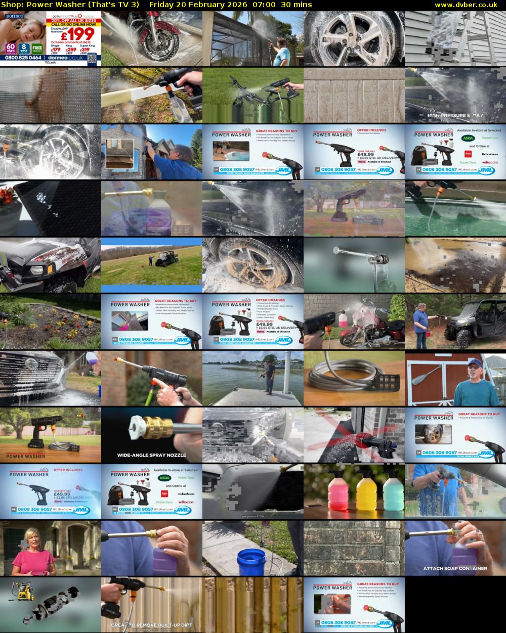 Shop: Power Washer (That's TV 3) Friday 20 February 2026 07:00 - 07:30