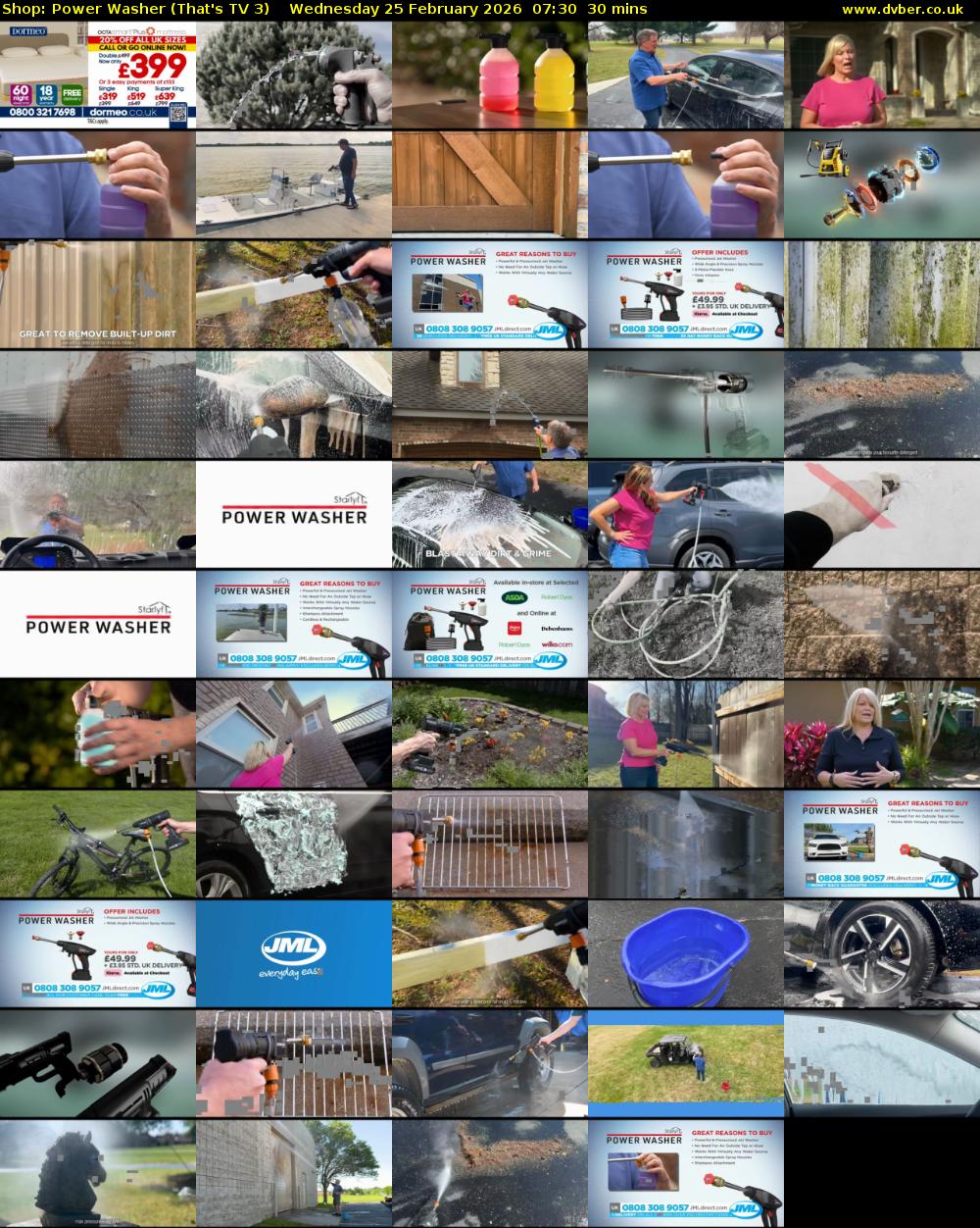 Shop: Power Washer (That's TV 3) Wednesday 25 February 2026 07:30 - 08:00