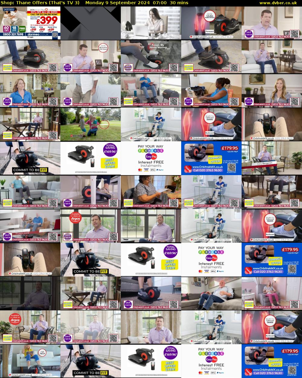 Shop: Thane Offers (That's TV 3) Monday 9 September 2024 07:00 - 07:30
