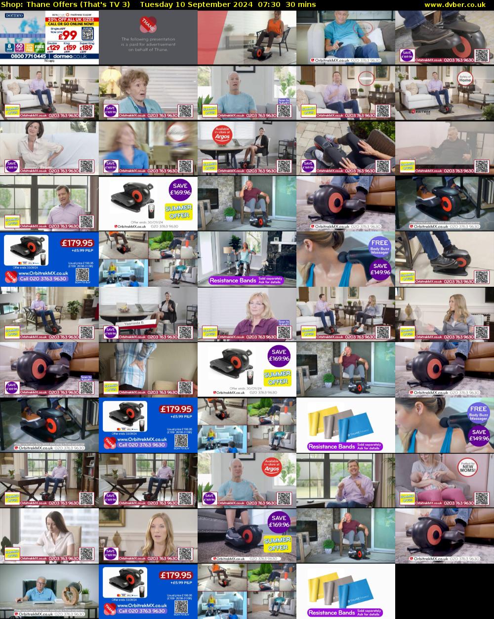 Shop: Thane Offers (That's TV 3) Tuesday 10 September 2024 07:30 - 08:00
