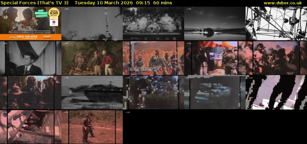 Special Forces (That's TV 3) Tuesday 10 March 2026 09:15 - 10:15