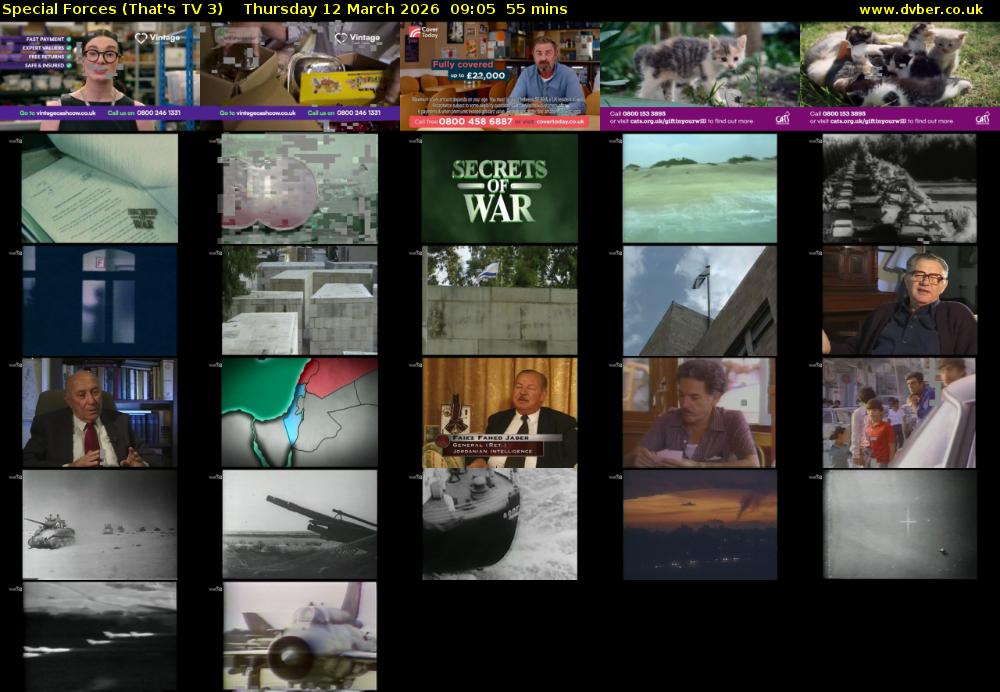 Special Forces (That's TV 3) Thursday 12 March 2026 09:05 - 10:00