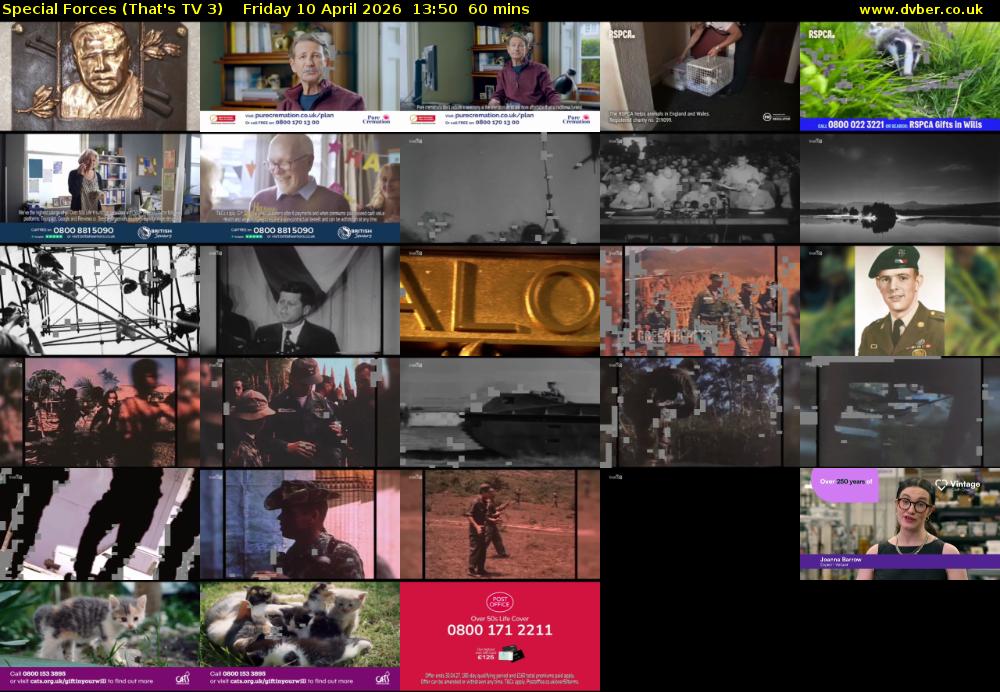 Special Forces (That's TV 3) Friday 10 April 2026 13:50 - 14:50