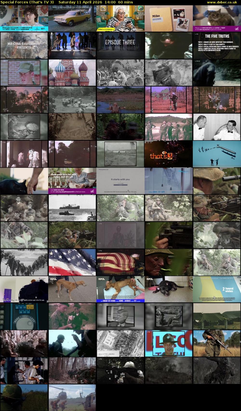 Special Forces (That's TV 3) Saturday 11 April 2026 14:00 - 15:00