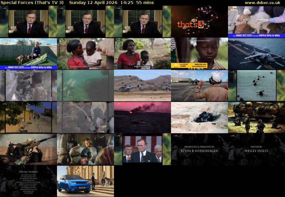 Special Forces (That's TV 3) Sunday 12 April 2026 14:25 - 15:20