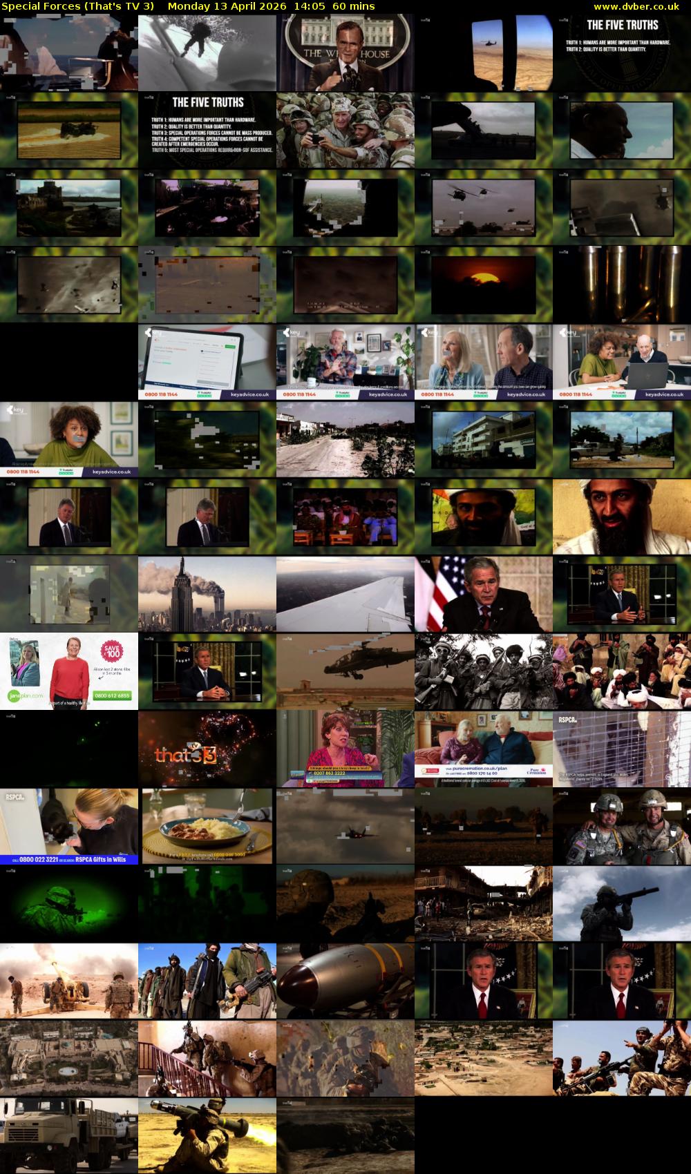 Special Forces (That's TV 3) Monday 13 April 2026 14:05 - 15:05