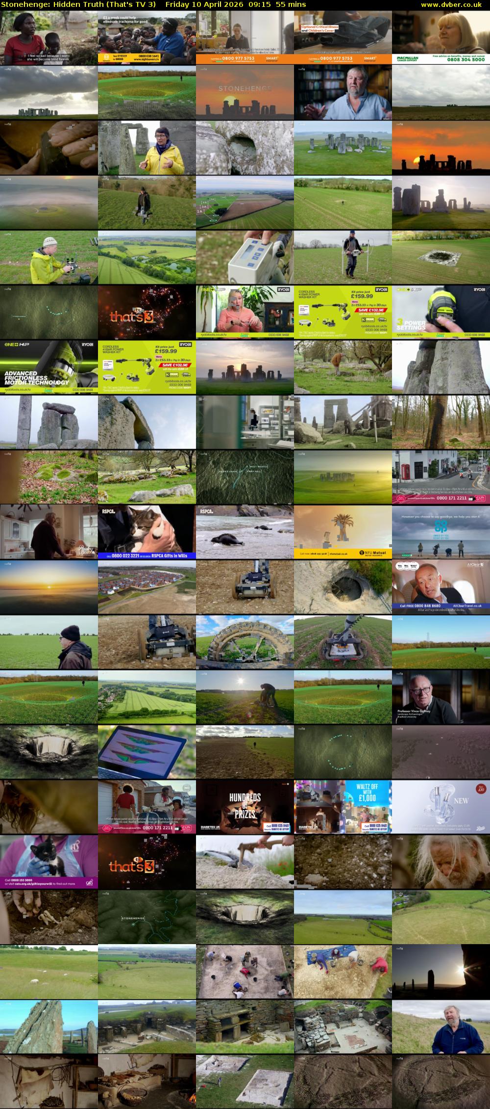 Stonehenge: Hidden Truth (That's TV 3) Friday 10 April 2026 09:15 - 10:10