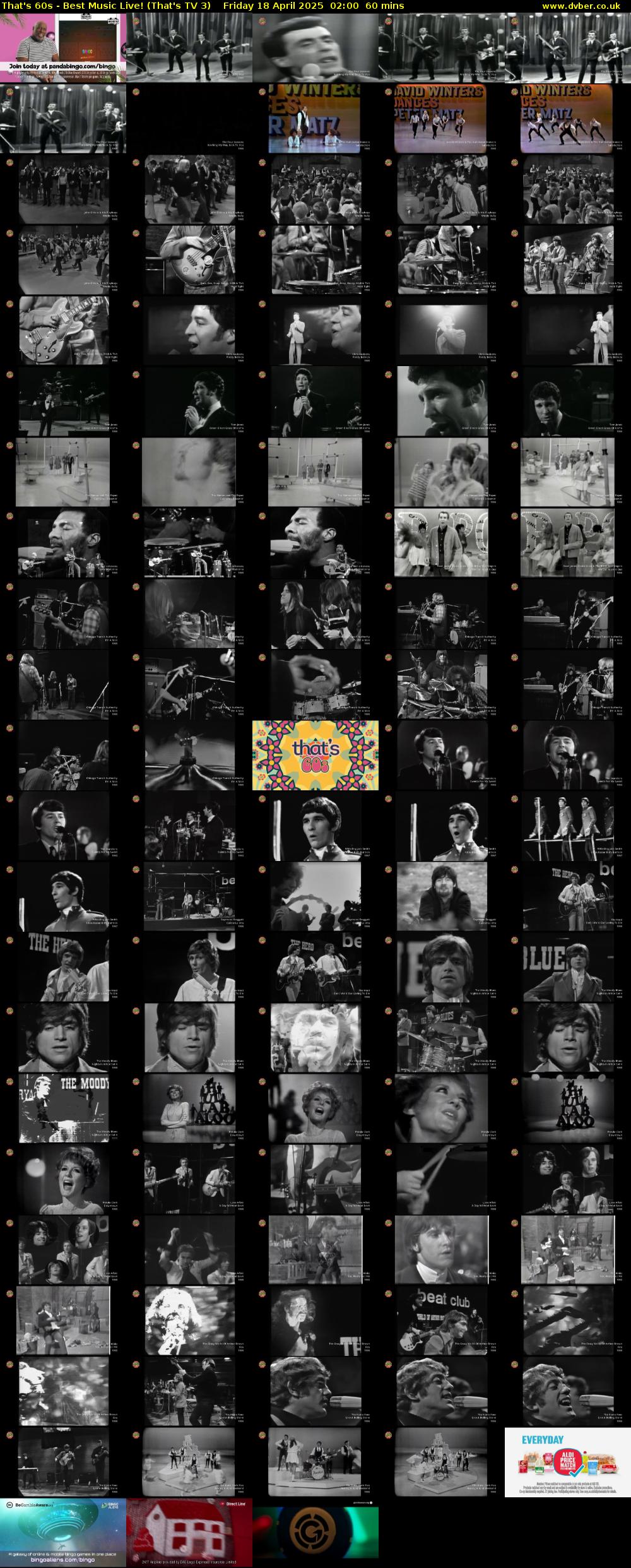That's 60s - Best Music Live! (That's TV 3) Friday 18 April 2025 02:00 - 03:00
