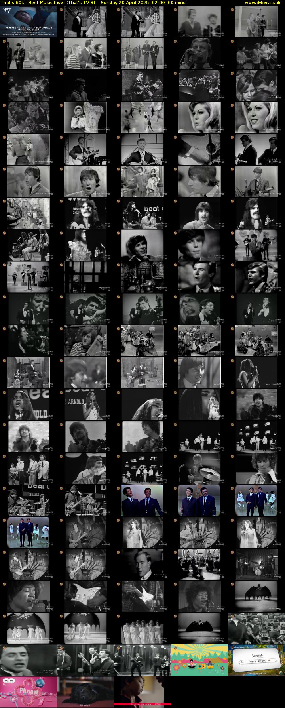 That's 60s - Best Music Live! (That's TV 3) Sunday 20 April 2025 02:00 - 03:00