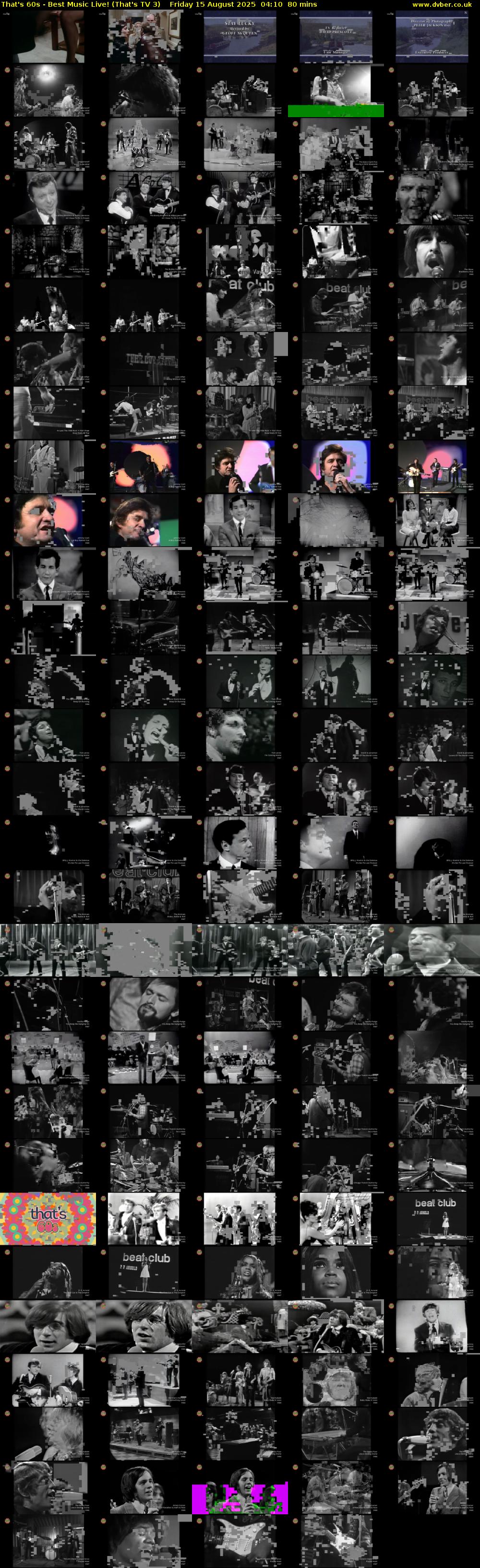 That's 60s - Best Music Live! (That's TV 3) Friday 15 August 2025 04:10 - 05:30