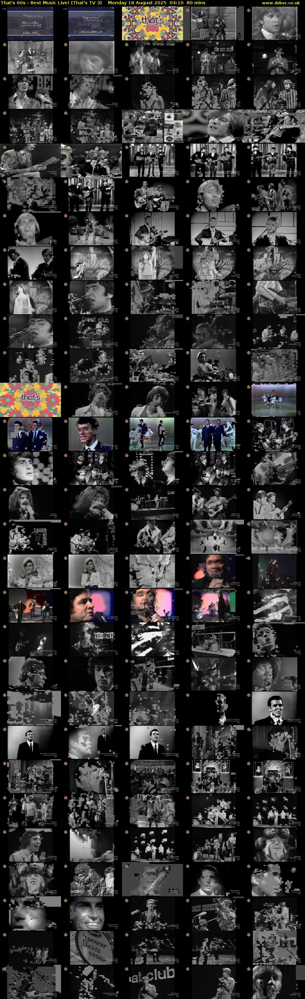That's 60s - Best Music Live! (That's TV 3) Monday 18 August 2025 04:10 - 05:30