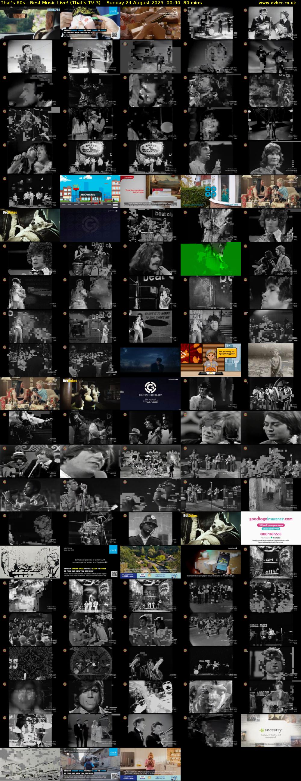 That's 60s - Best Music Live! (That's TV 3) Sunday 24 August 2025 00:40 - 02:00