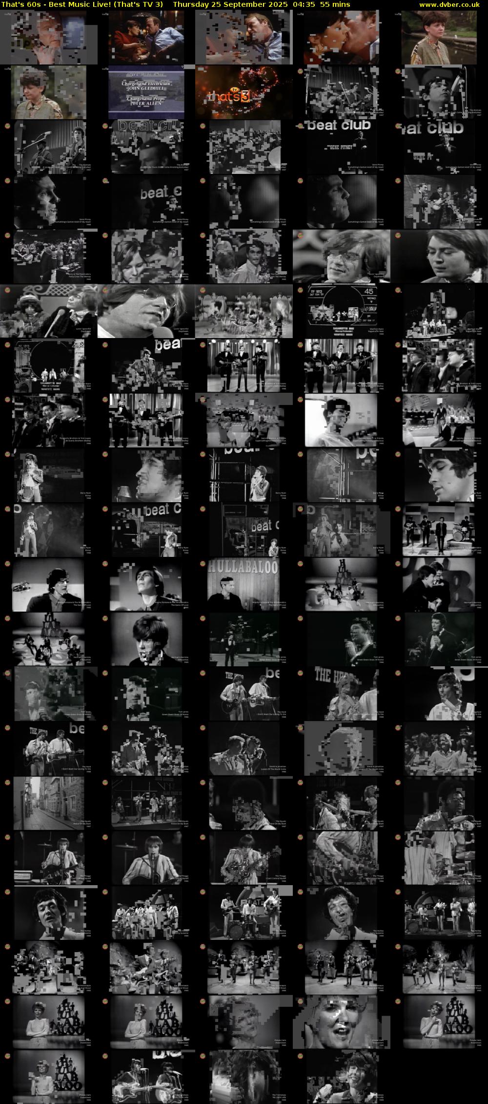 That's 60s - Best Music Live! (That's TV 3) Thursday 25 September 2025 04:35 - 05:30