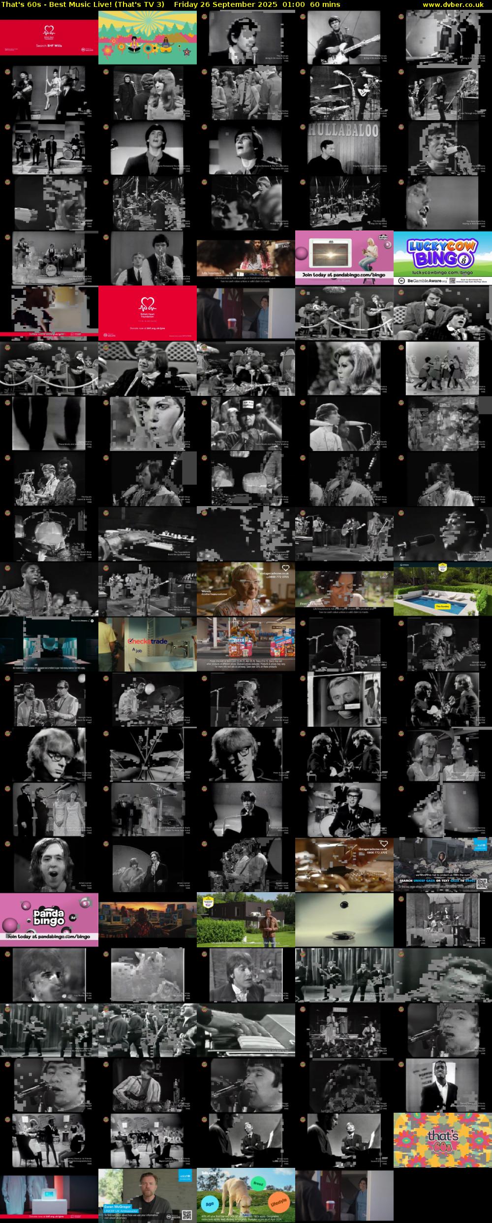 That's 60s - Best Music Live! (That's TV 3) Friday 26 September 2025 01:00 - 02:00