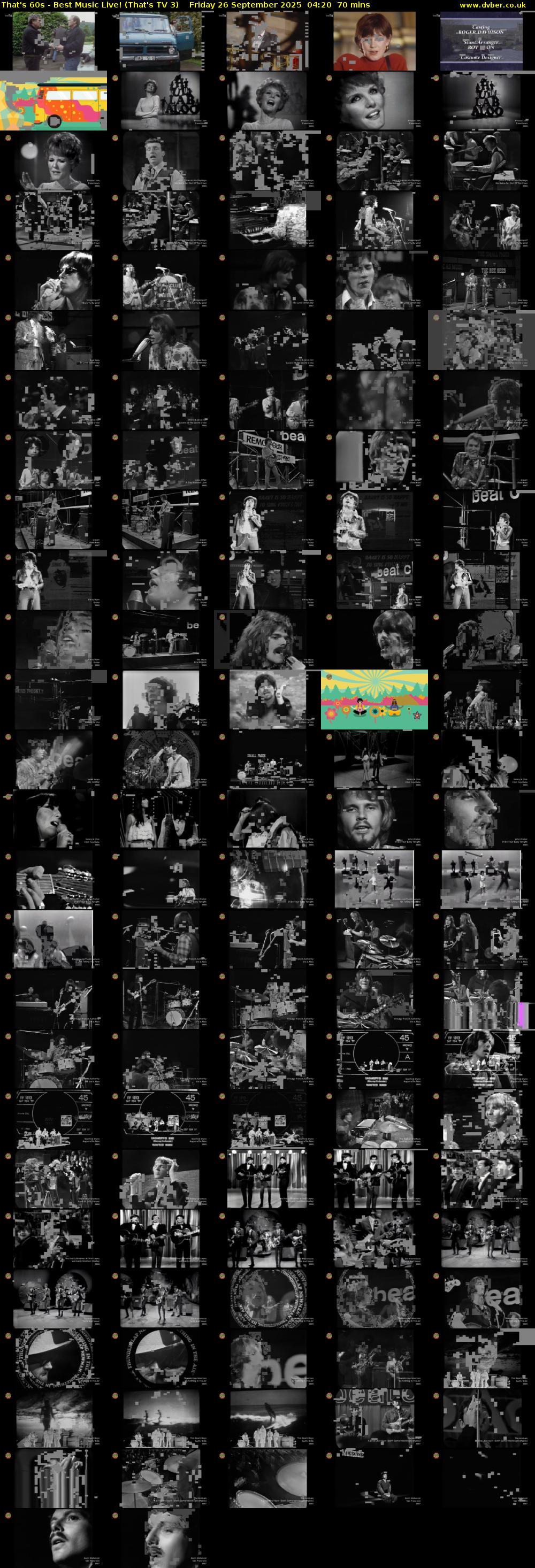 That's 60s - Best Music Live! (That's TV 3) Friday 26 September 2025 04:20 - 05:30
