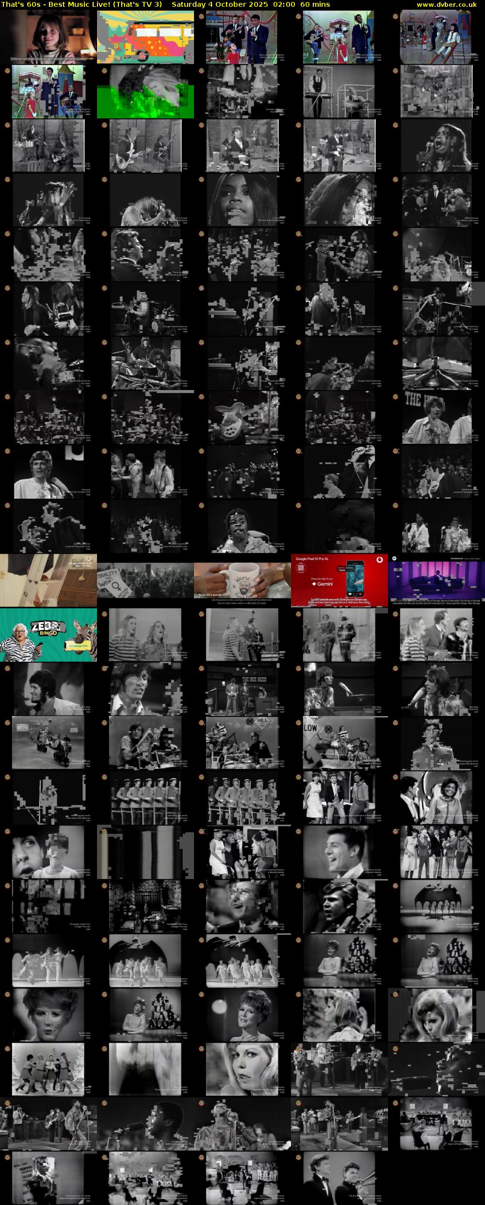 That's 60s - Best Music Live! (That's TV 3) Saturday 4 October 2025 02:00 - 03:00