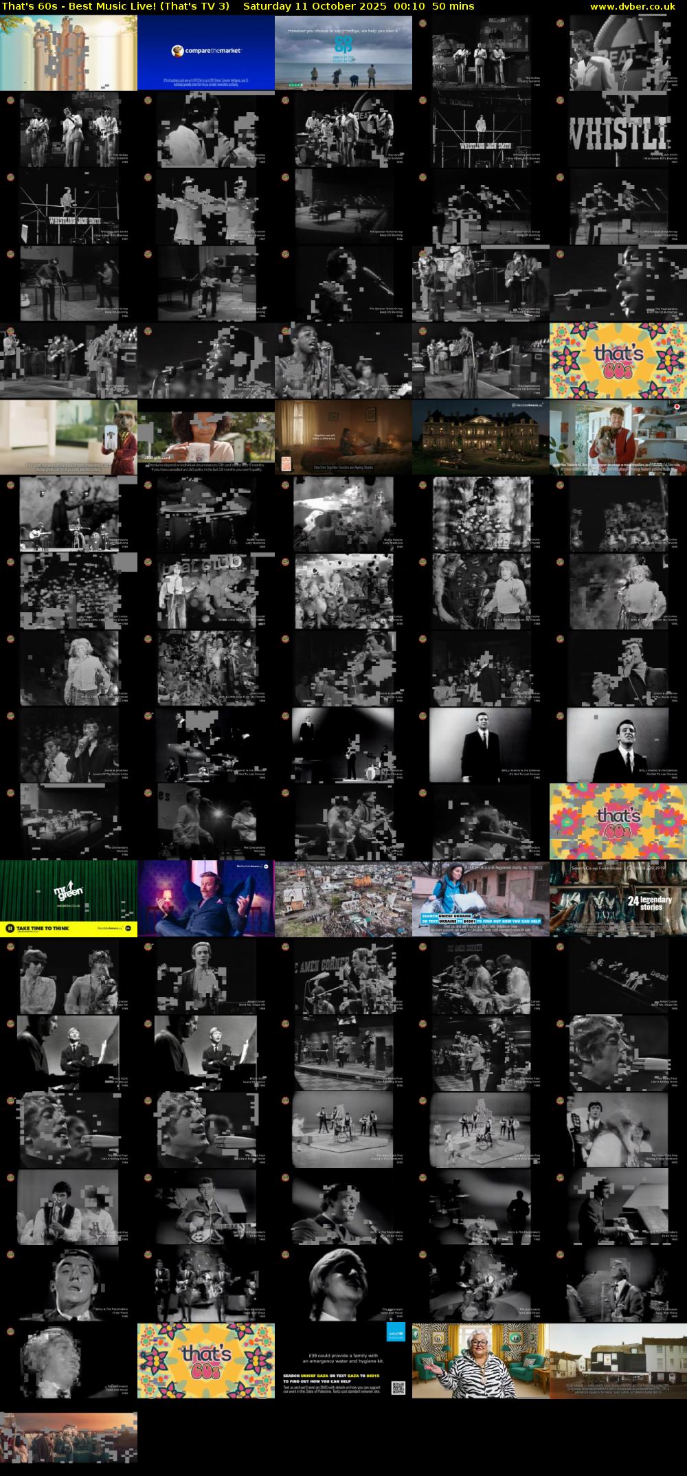 That's 60s - Best Music Live! (That's TV 3) Saturday 11 October 2025 00:10 - 01:00