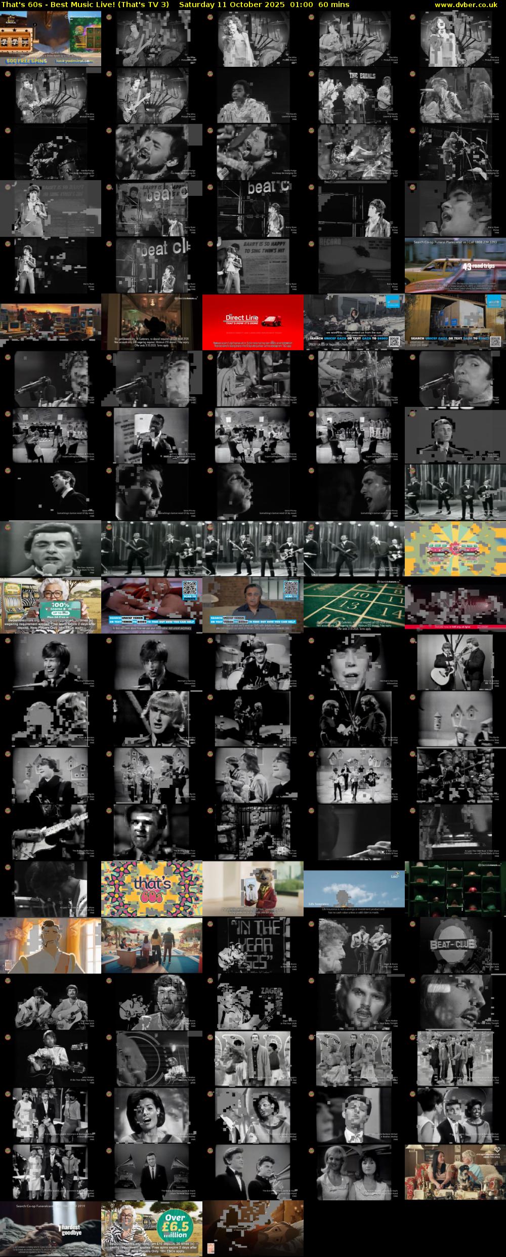 That's 60s - Best Music Live! (That's TV 3) Saturday 11 October 2025 01:00 - 02:00