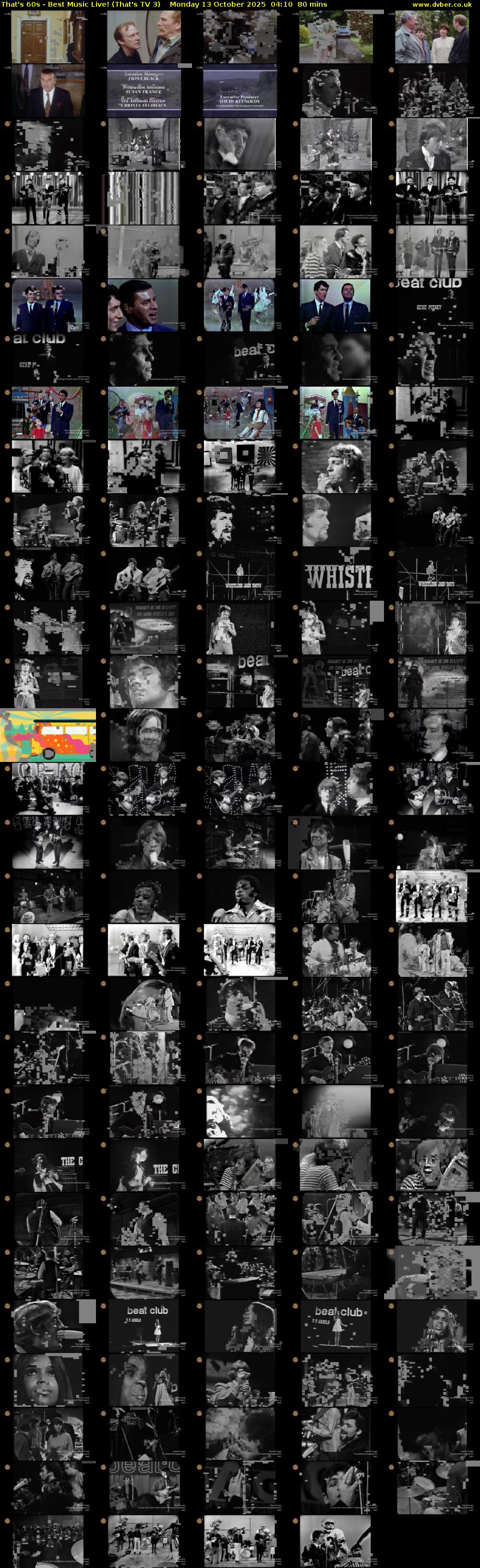 That's 60s - Best Music Live! (That's TV 3) Monday 13 October 2025 04:10 - 05:30