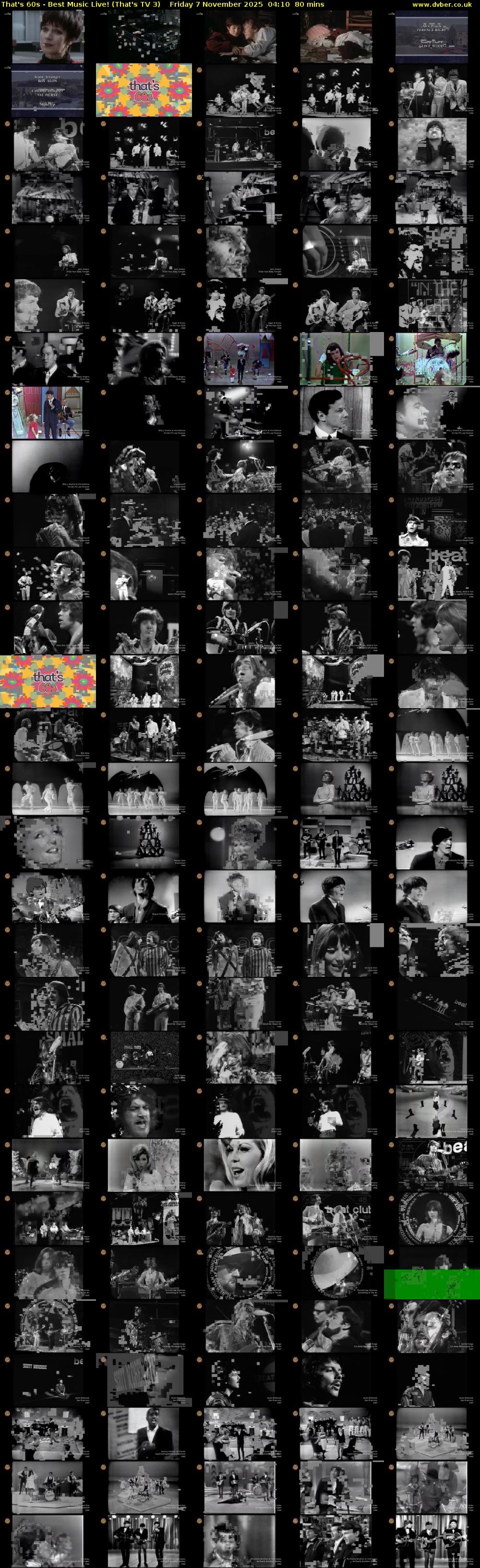 That's 60s - Best Music Live! (That's TV 3) Friday 7 November 2025 04:10 - 05:30