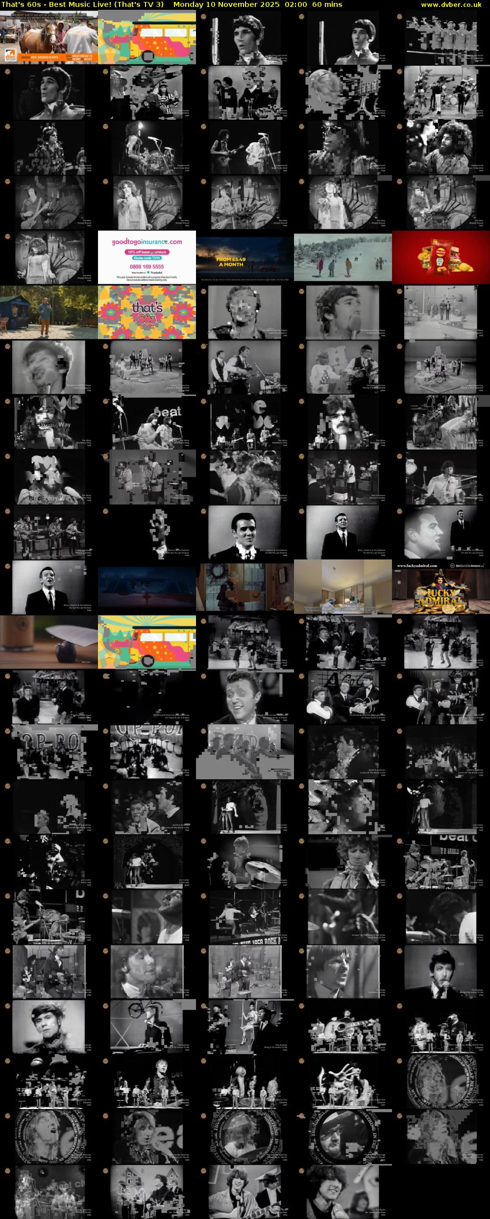 That's 60s - Best Music Live! (That's TV 3) Monday 10 November 2025 02:00 - 03:00