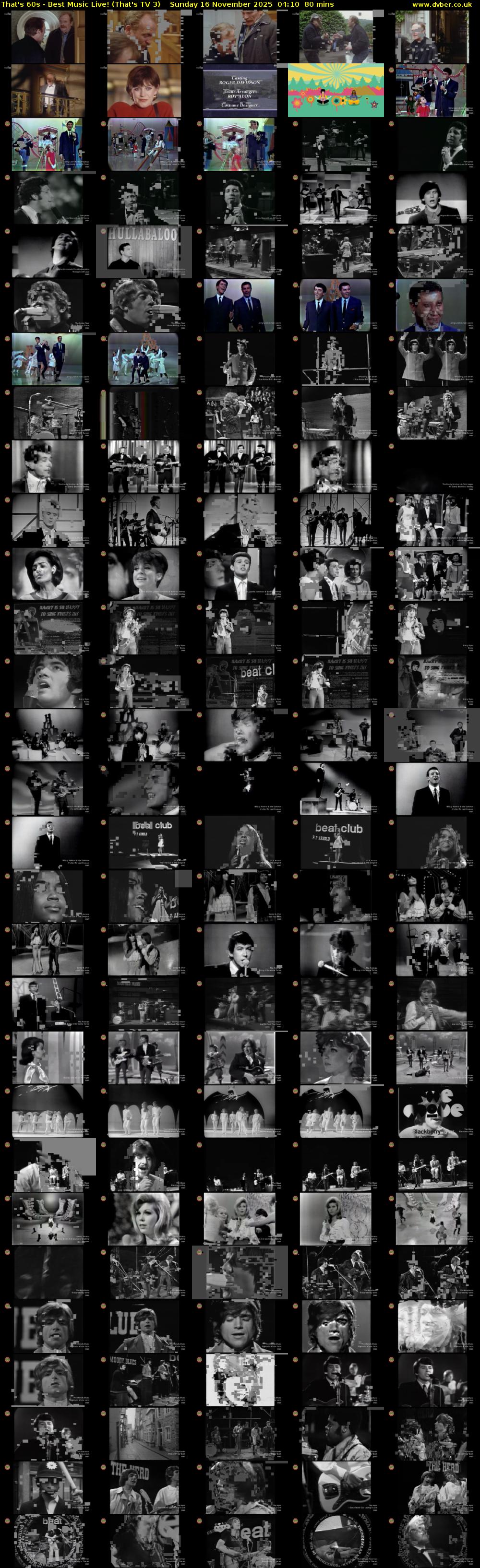 That's 60s - Best Music Live! (That's TV 3) Sunday 16 November 2025 04:10 - 05:30