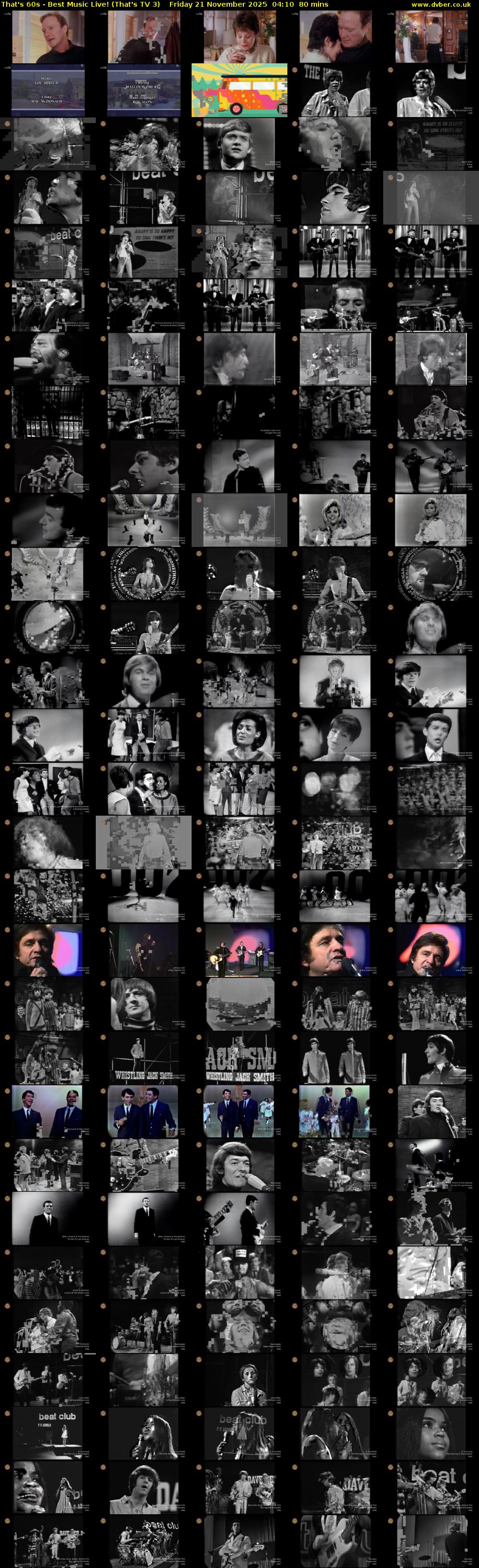 That's 60s - Best Music Live! (That's TV 3) Friday 21 November 2025 04:10 - 05:30