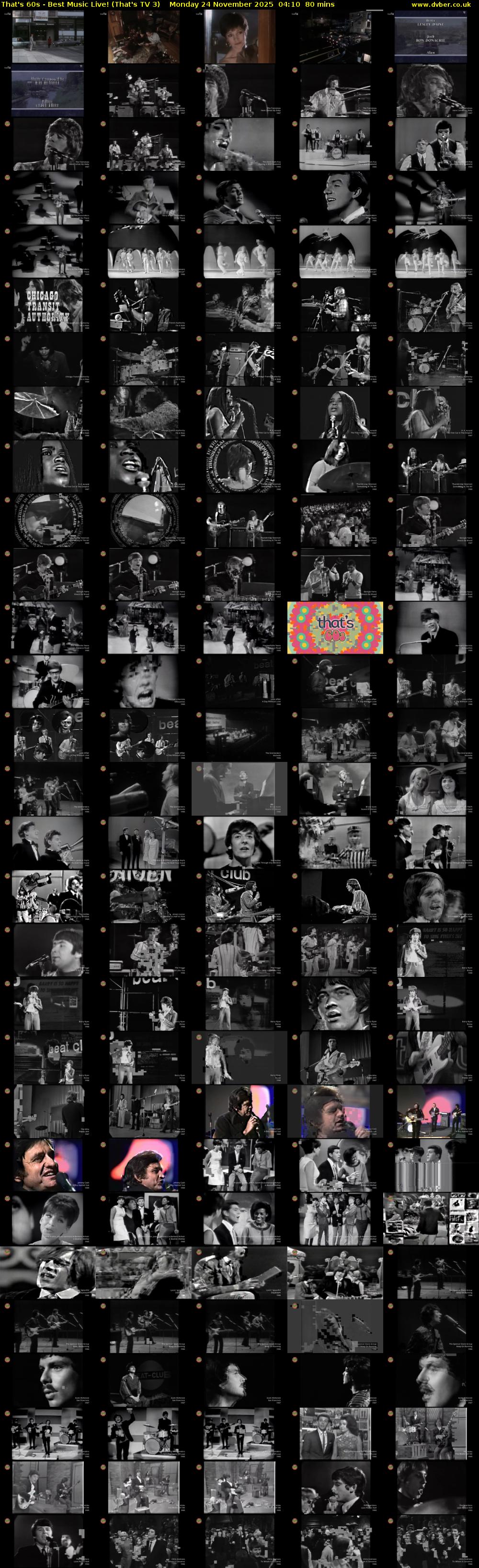 That's 60s - Best Music Live! (That's TV 3) Monday 24 November 2025 04:10 - 05:30