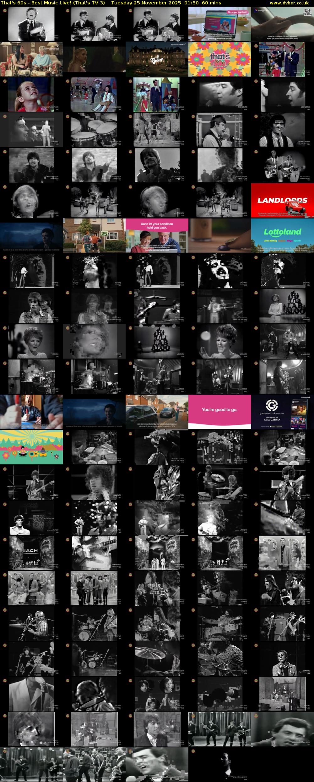 That's 60s - Best Music Live! (That's TV 3) Tuesday 25 November 2025 01:50 - 02:50