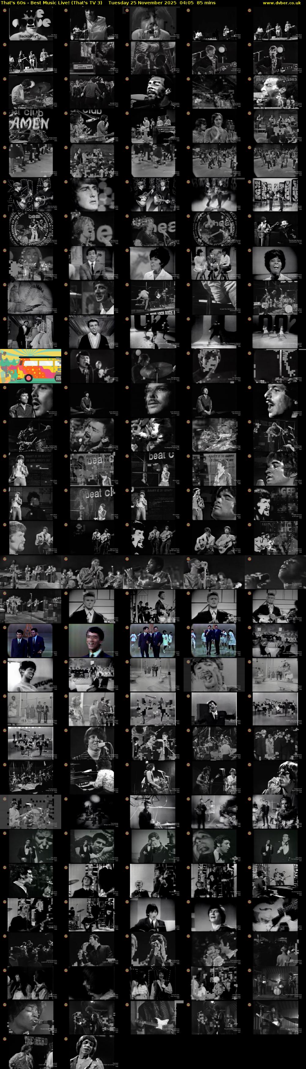 That's 60s - Best Music Live! (That's TV 3) Tuesday 25 November 2025 04:05 - 05:30