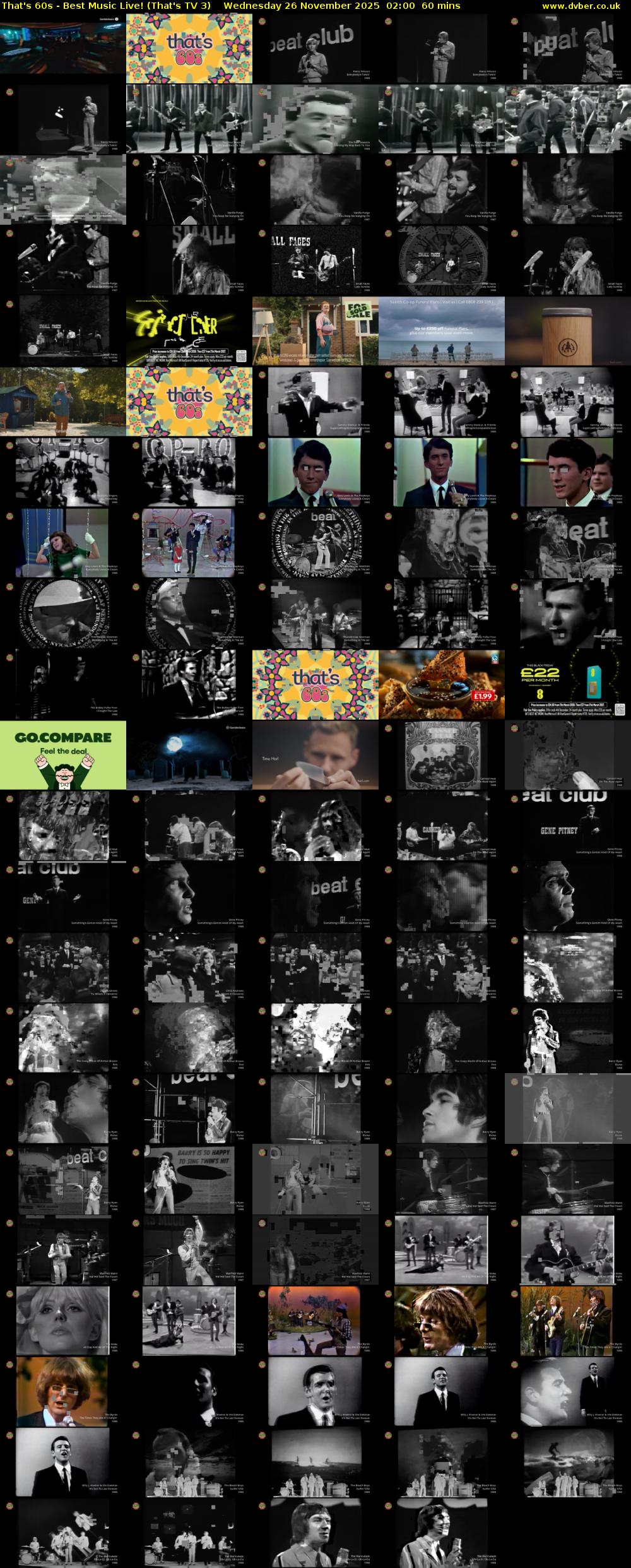 That's 60s - Best Music Live! (That's TV 3) Wednesday 26 November 2025 02:00 - 03:00