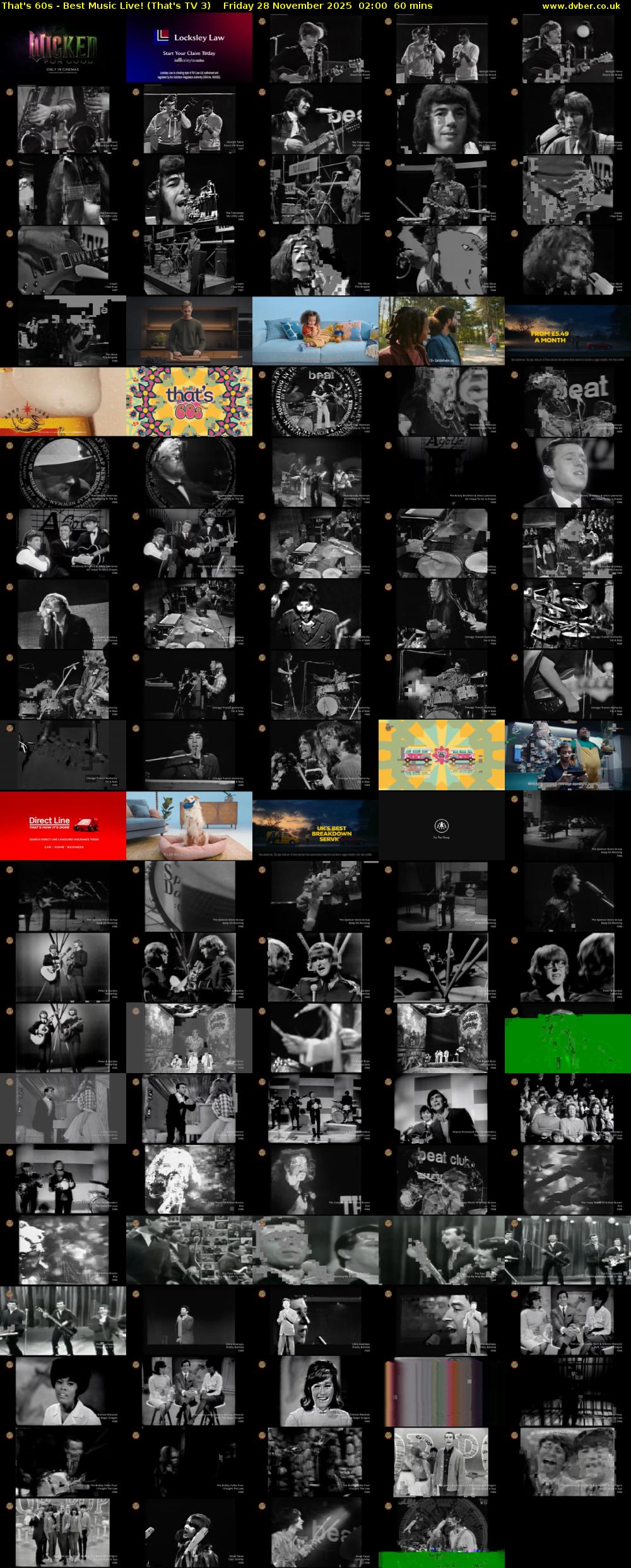 That's 60s - Best Music Live! (That's TV 3) Friday 28 November 2025 02:00 - 03:00