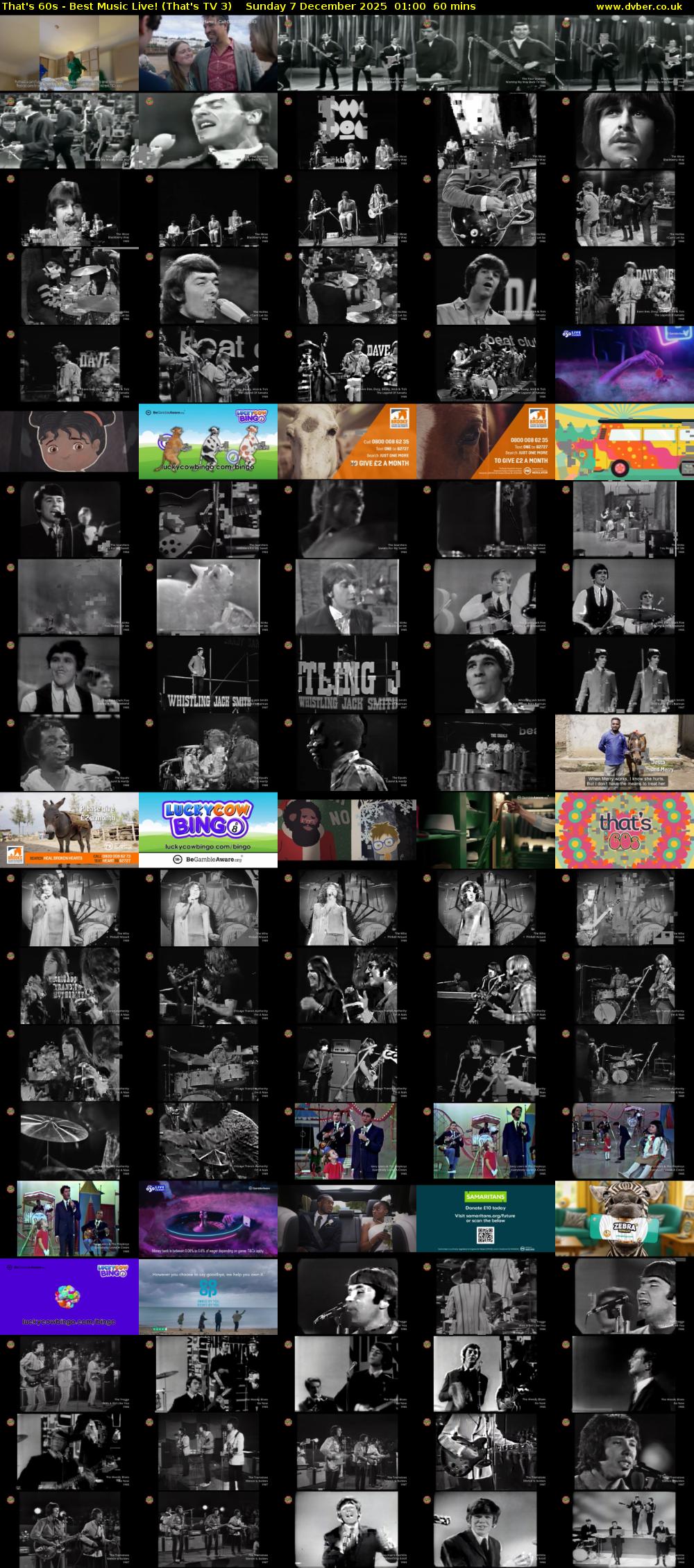 That's 60s - Best Music Live! (That's TV 3) Sunday 7 December 2025 01:00 - 02:00