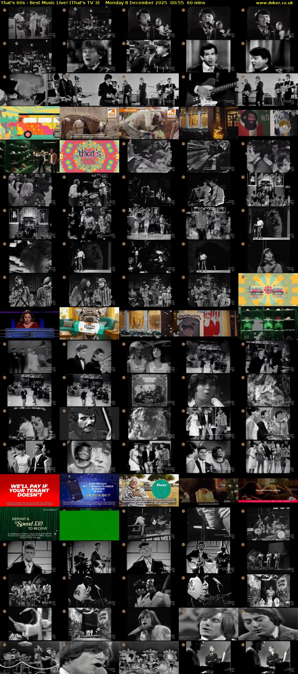 That's 60s - Best Music Live! (That's TV 3) Monday 8 December 2025 00:55 - 01:55