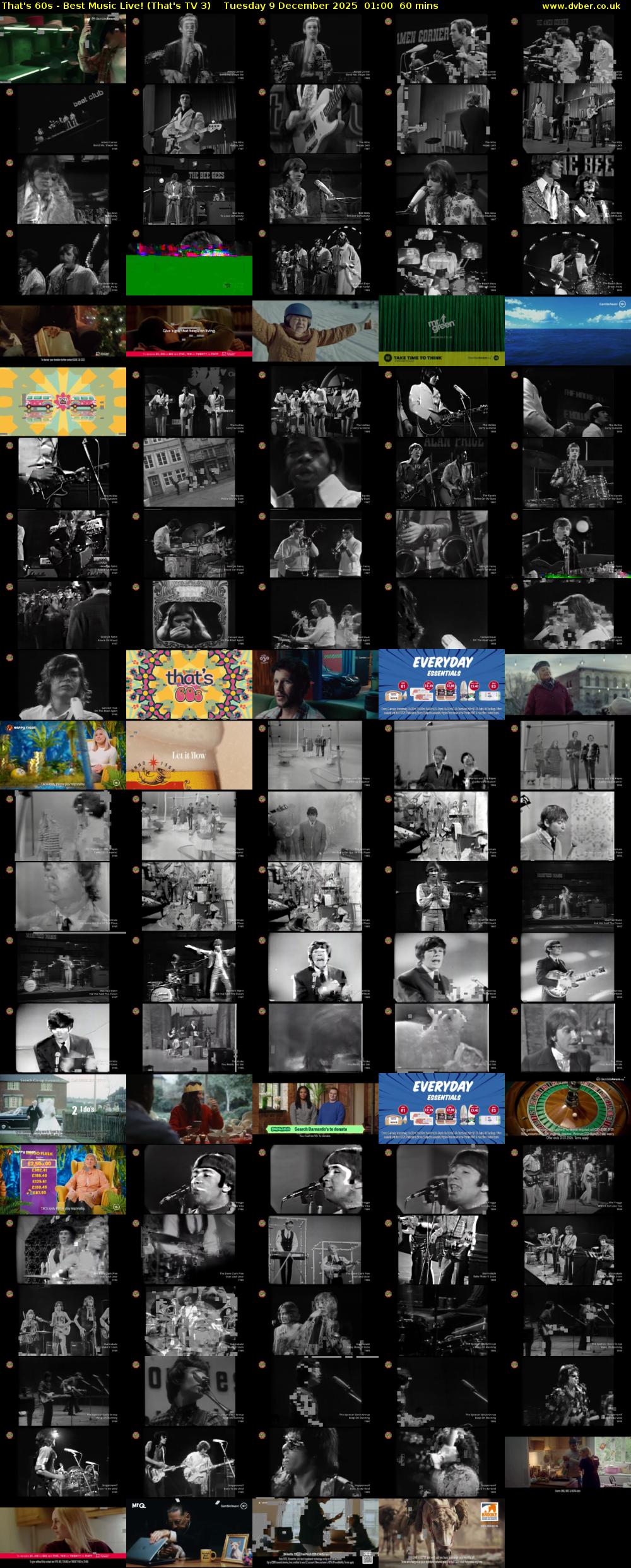 That's 60s - Best Music Live! (That's TV 3) Tuesday 9 December 2025 01:00 - 02:00