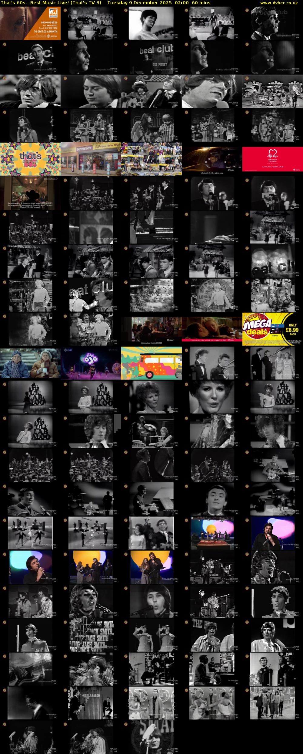 That's 60s - Best Music Live! (That's TV 3) Tuesday 9 December 2025 02:00 - 03:00